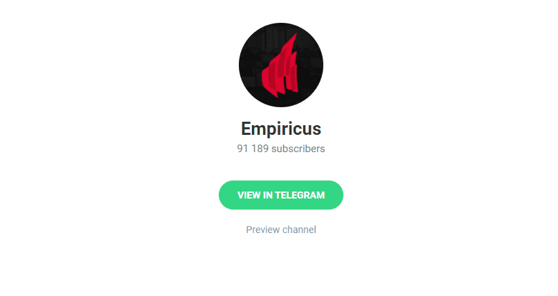 Canais Telegram: Empiricus
