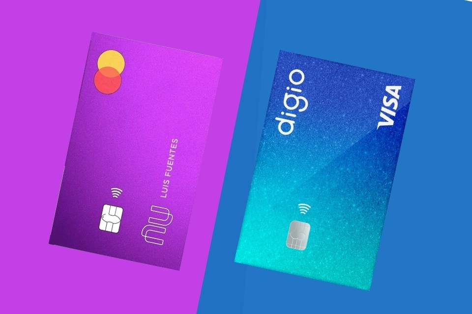 Digio ou Nubank: qual o melhor banco digital com cartão sem anuidade?