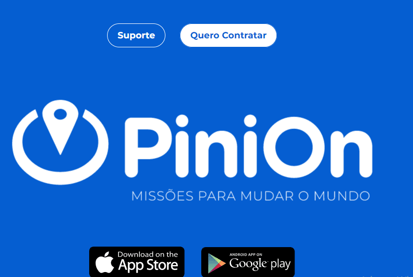 Site do PiniOn, uma das formas de ganhar dinheiro na internet