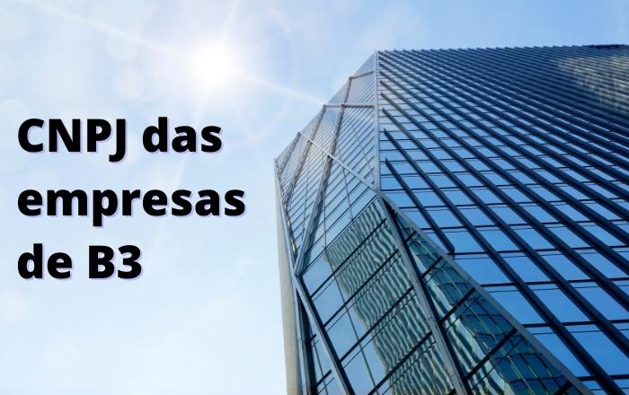 CNPJ das Empresas da B3 (Bolsa de Valores) para Imposto de Renda