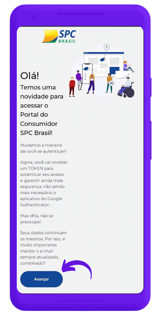mockup tela do portal do consumidor do SPC Brasil