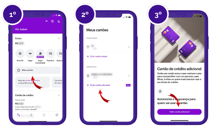 Imagem representa como pedir cartão adicional Nubank