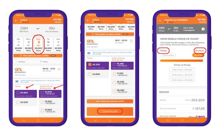 Como resgatar milhas do cartão de crédito Smiles continuação 2