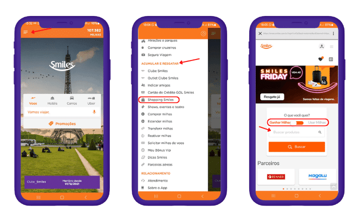 Como resgatar milhas do cartão de crédito Smiles no Shopping