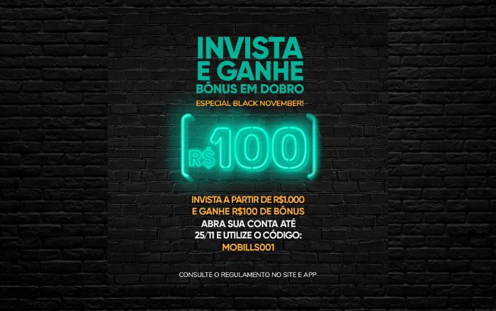 Ganhe R$100 de bônus do Banco Sofisa Direto e Mobills no ESPECIAL BLACK NOVEMBER