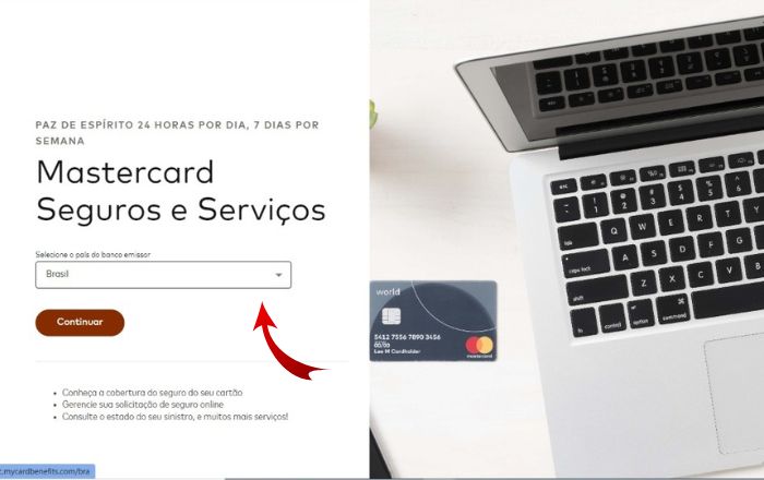 Imagem representa passo a passo de como pedir a Proteção de Preço Mastercard.