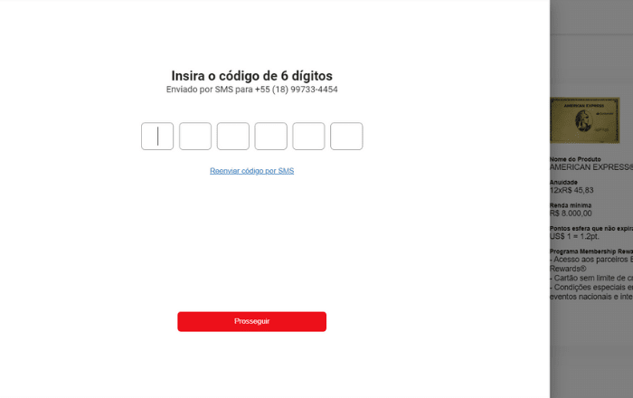 Imagem representa como pedir o cartão Santander Amex pelo site