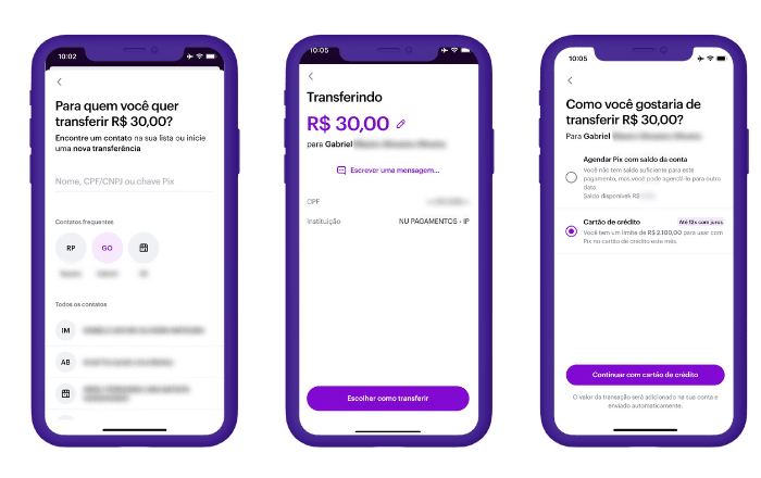 Como fazer Pix com cartão de crédito no Nubank