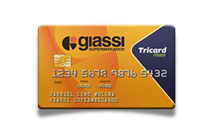 Imagem representa cartão de crédito Giassi