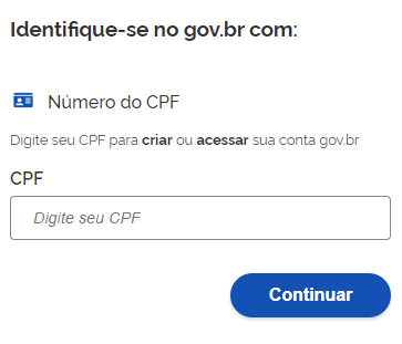 Login da conta gov.br