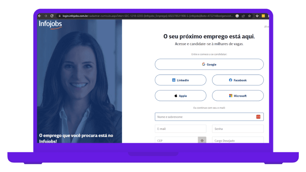 infojobs - sites de emprego - mobills