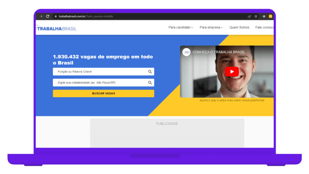 sites de emprego - trabalha brasil - mobills