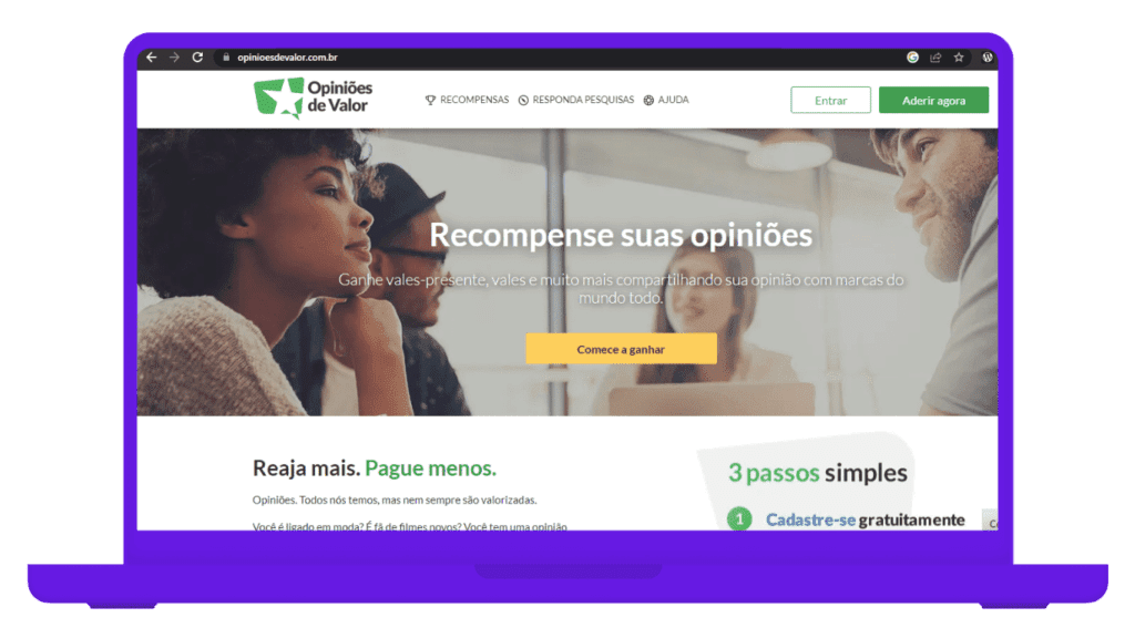 opiniões de valor - sites que pagam para responder pesquisas