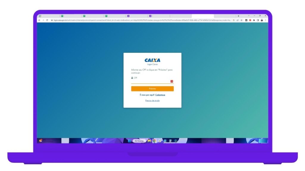 tela de login da caixa ctps - número da carteira de trabalho digital