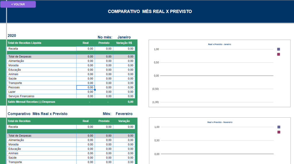 planilha de controle financeiro idec