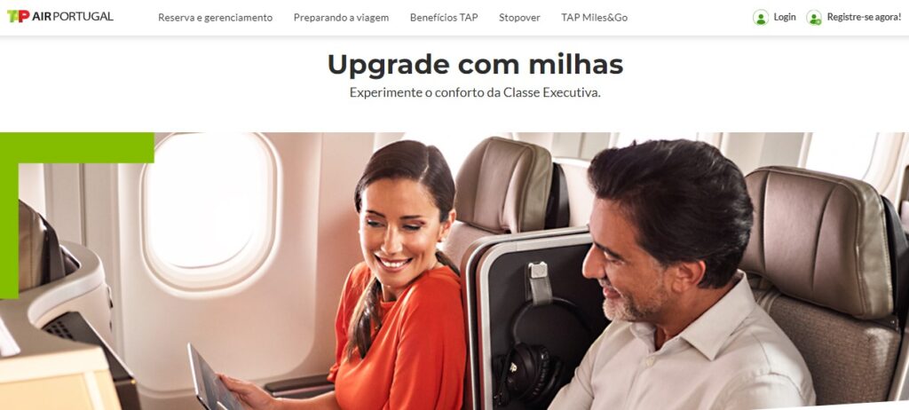 Upgrade de cabine usando milhas TAP Air Portugal
