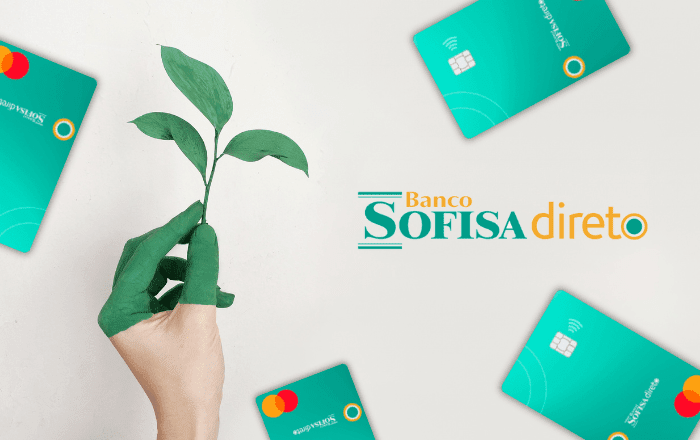 Banco Sofisa trilha caminho sustentável com cartão de crédito reciclado