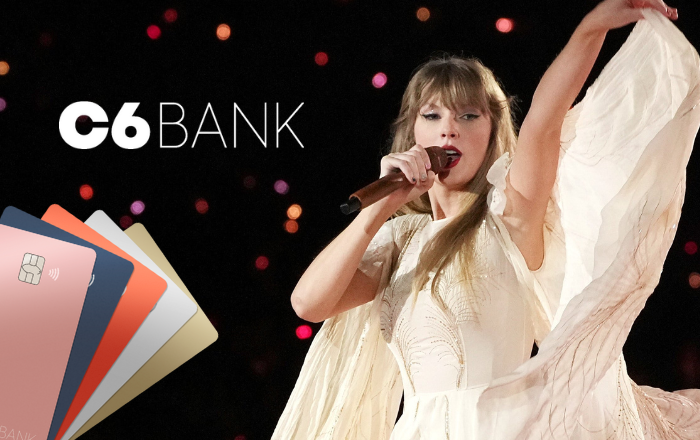 C6 Bank oferece ingressos grátis para show de Taylor Swift no Brasil