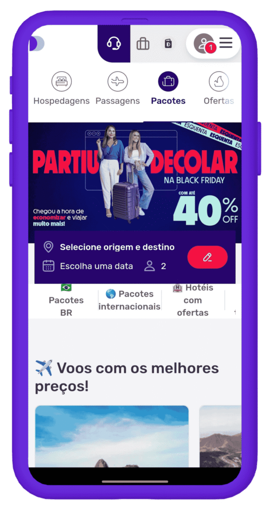 Black Friday viagens Decolar