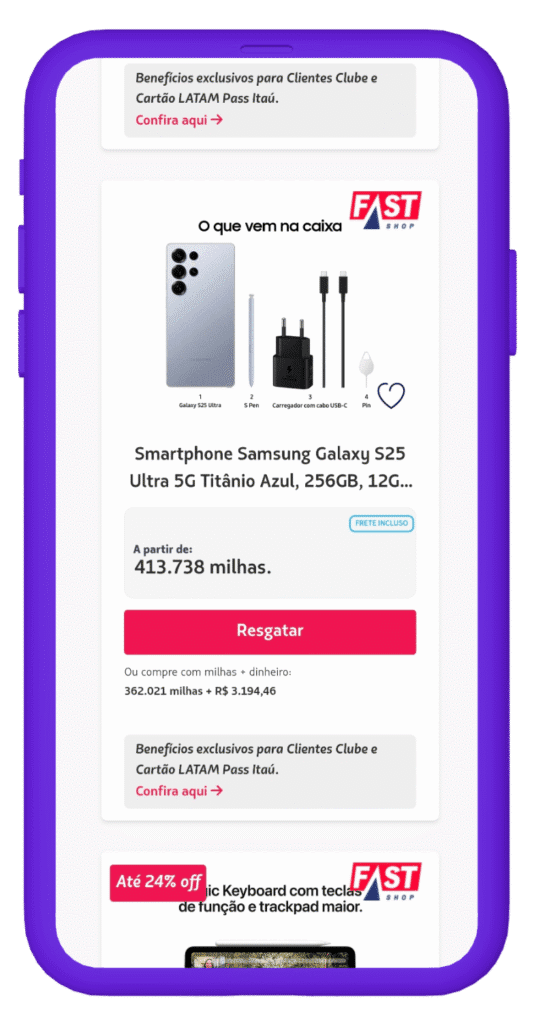 comprar celular com milhas na tudo azul