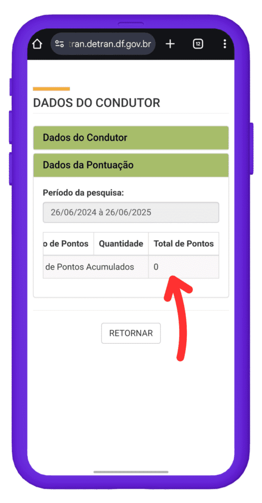 Consultar pontos cnh pelo numero de registro detran 2