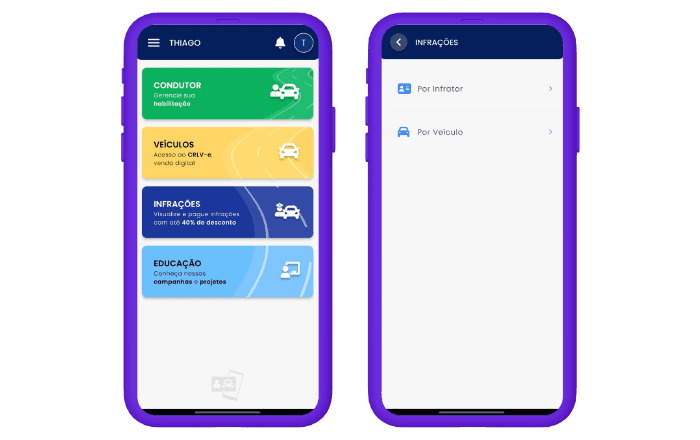 consultar pontos cnh pelo app carteira digital de trânsito
