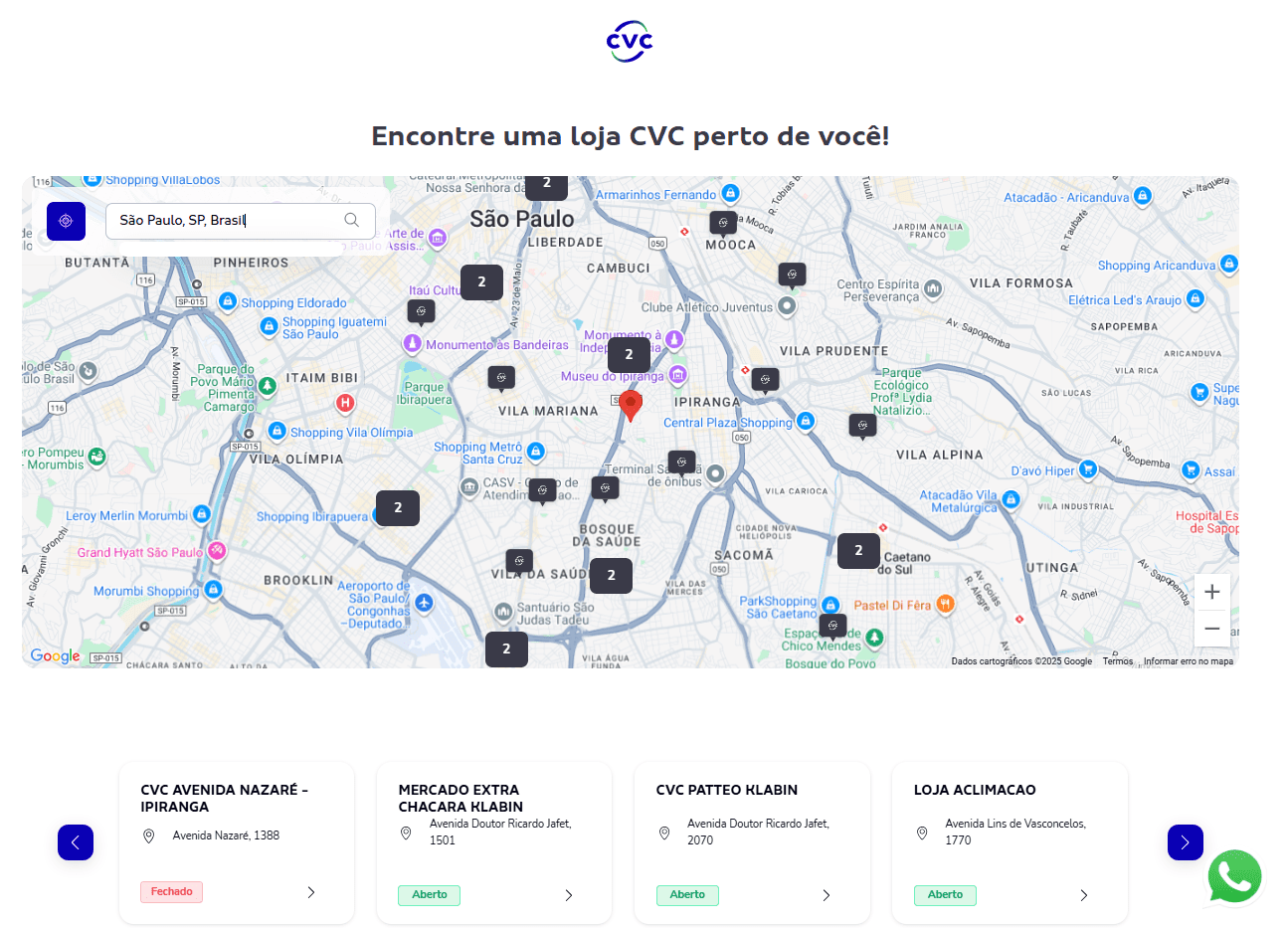 Telefone CVC: WhatsApp, Pós-Venda, 0800 e outros canais
