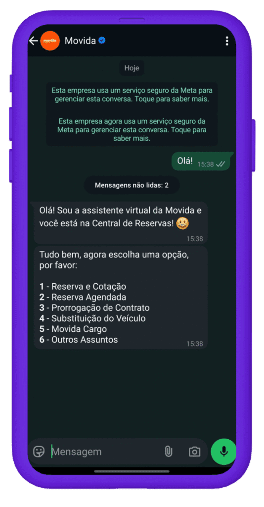 Whatsapp da Movida.