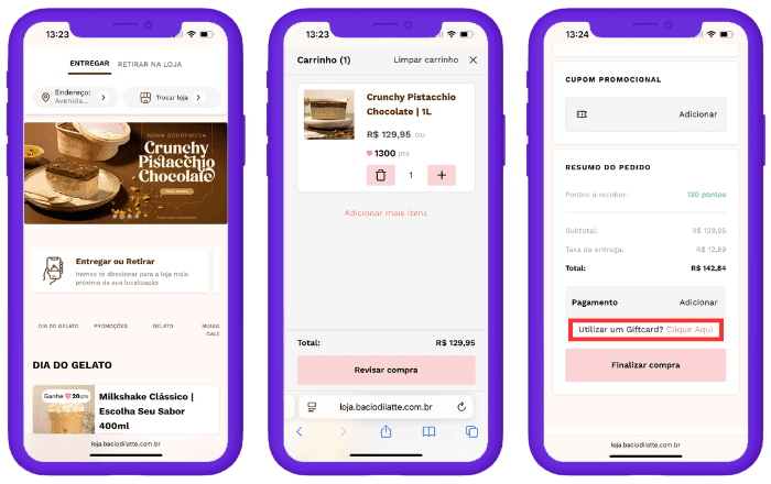 Como usar o voucher Bacio di Latte