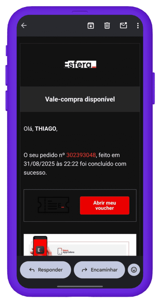 Pontos Esfera Uber - passo a passo 3