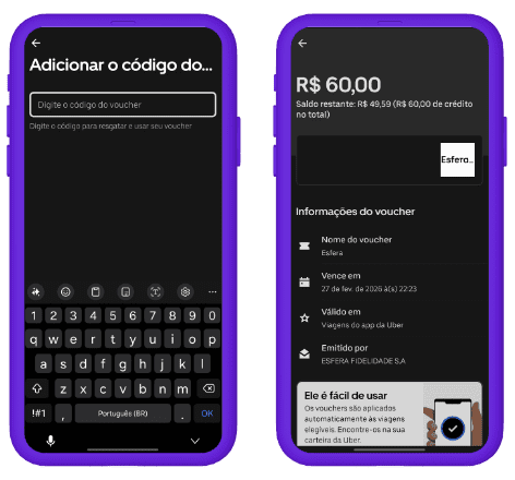 Pontos Esfera Uber - passo a passo uber 2