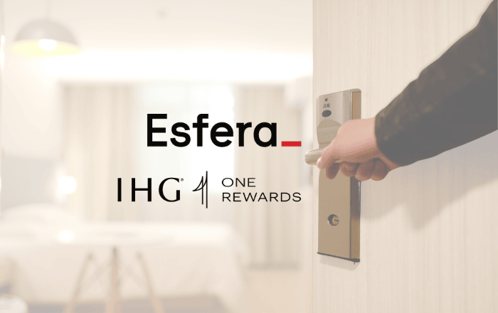 Passo a passo para transferir pontos Esfera para IHG One Rewards