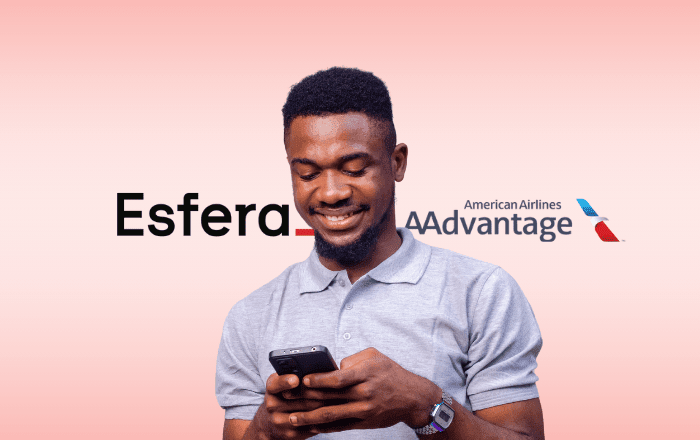 Como transferir pontos Esfera para milhas AAdvantage
