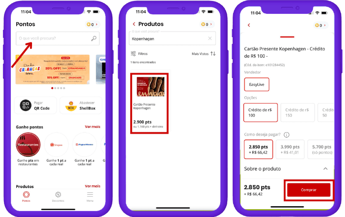 Como resgatar vvoucher Kopenhagen no aplicativo Esfera
