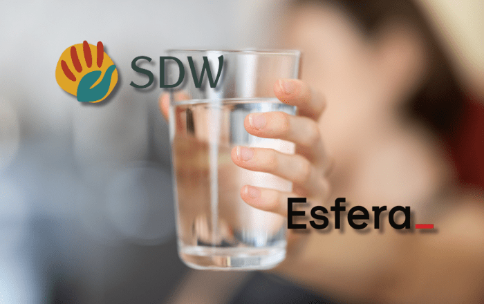 Transforme seus pontos em esperança: doe água tratada com a Esfera