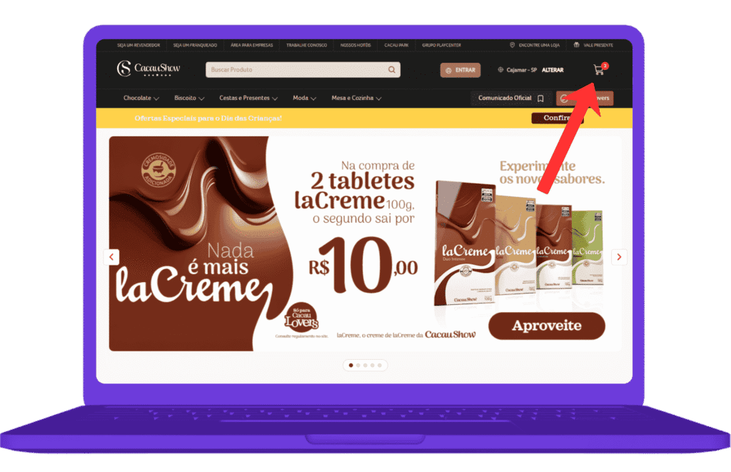 resgatar cartão presente Cacau Show na esfera - passo a passo 7