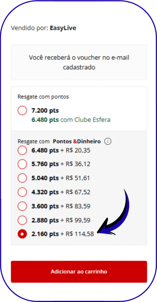 resgatar voucher hopi hari com pontos e dinheiro na Esfera