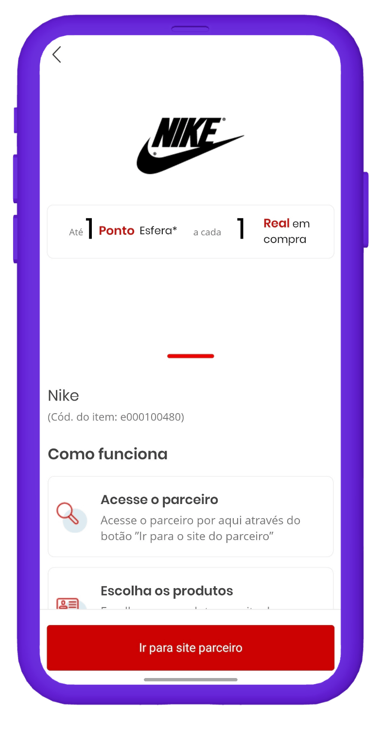 Black Friday Nike com desconto - Esfera passo 2