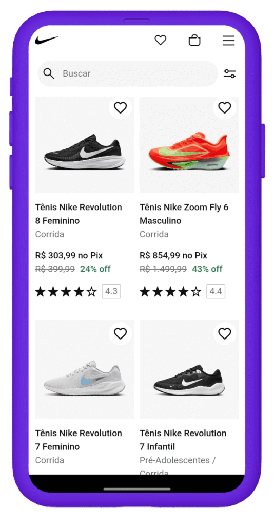 Black Friday Nike com desconto - tenis de corrida