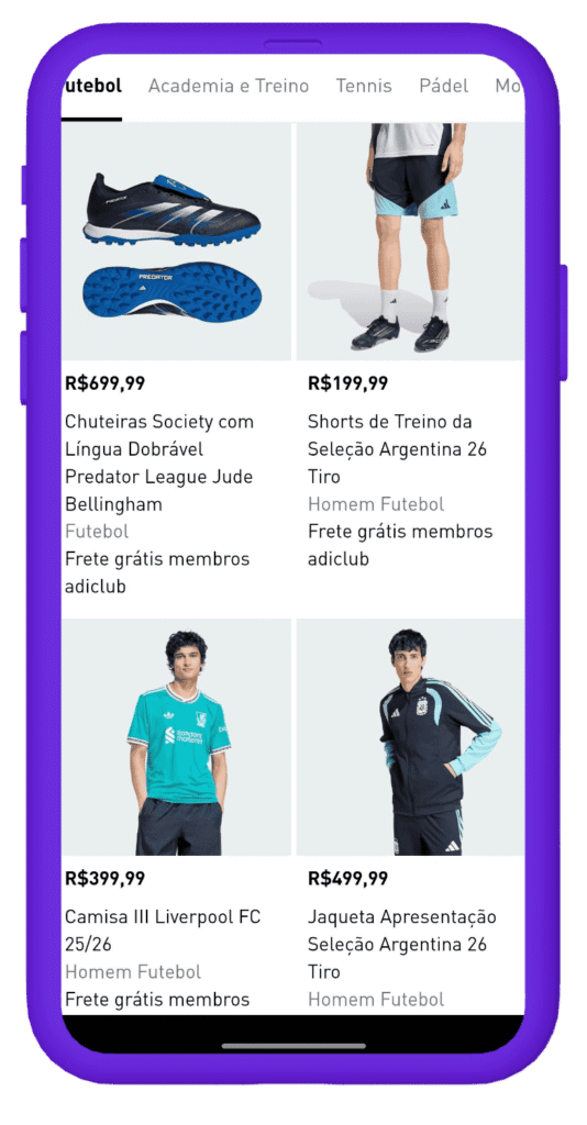 Black Friday adidas - itens de futebol