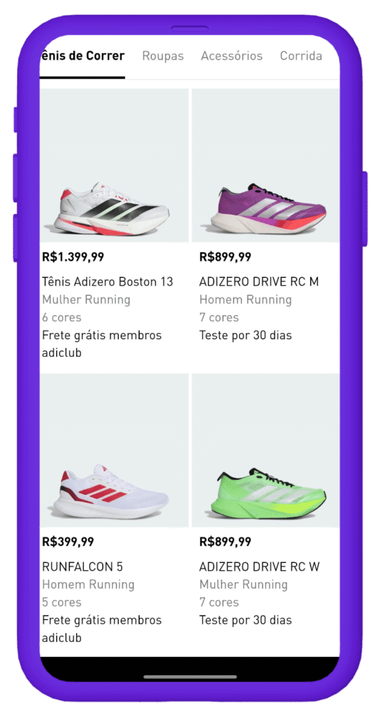 Black Friday adidas - tenis de corrida
