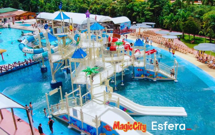 Imagem do parque aquático Magic City promovendo resgate de ingresso na Esfera