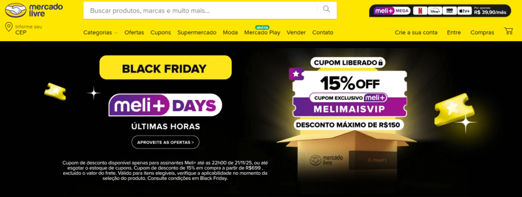 site da black friday da mercado livre