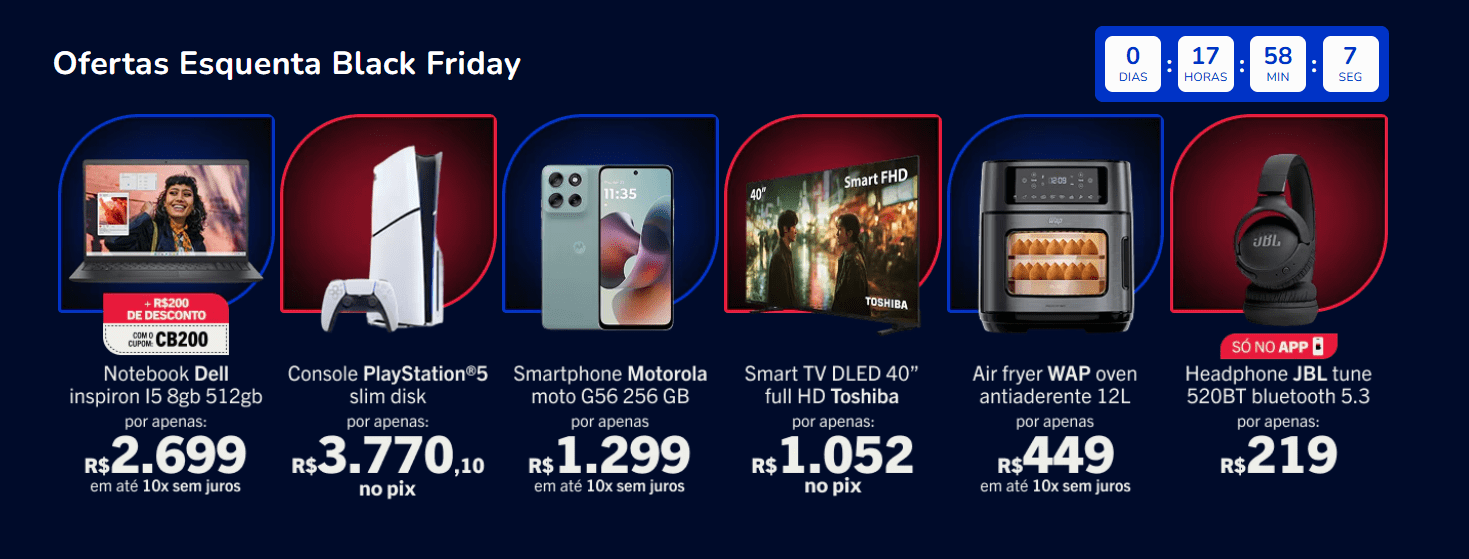 Casas Bahia Black Friday + Esfera: economize e pontue!