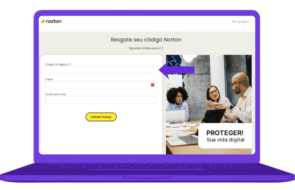 resgatar vale-compra Norton na Esfera - passo 7