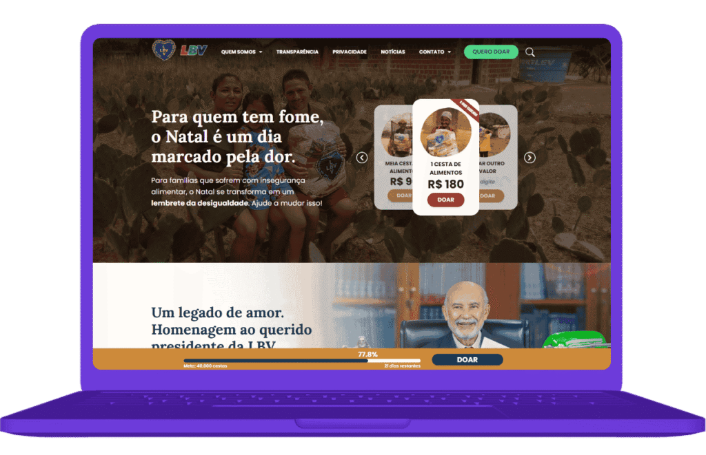 Onde doar e receber cesta de Natal - EXEMPLO 3