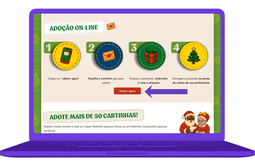 Papai noel dos correios - passo 1