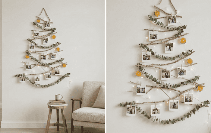 decoração de natal simples - árvore de natal minimalista