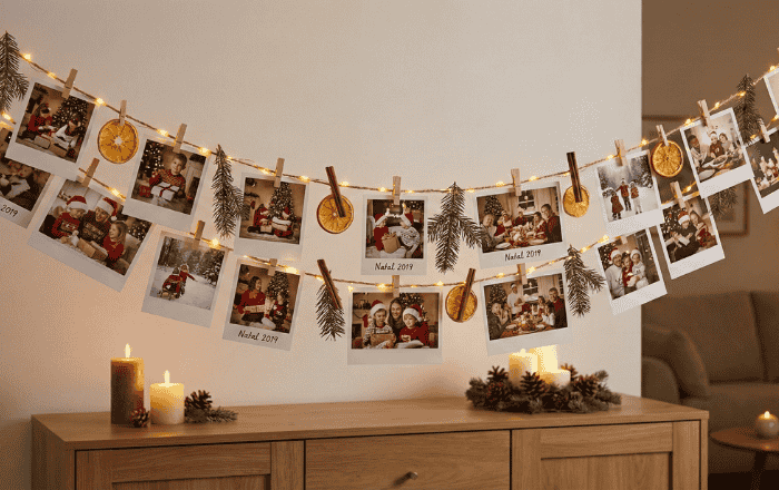 decoração de natal simples - memórias na decoração