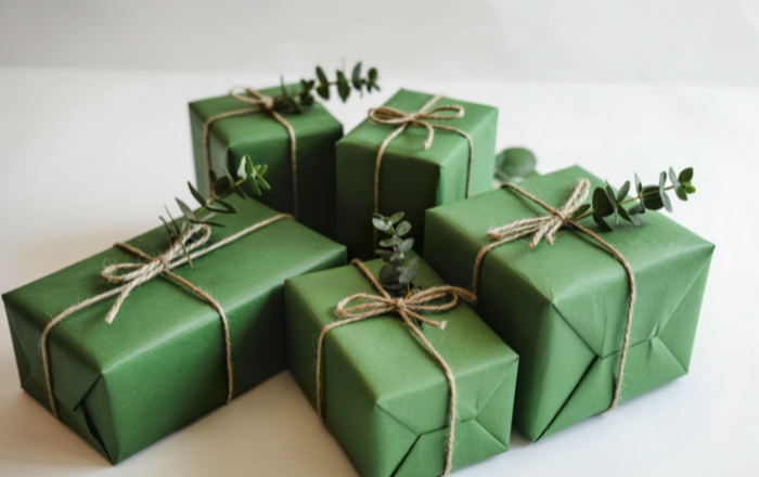 opções de presente verdes